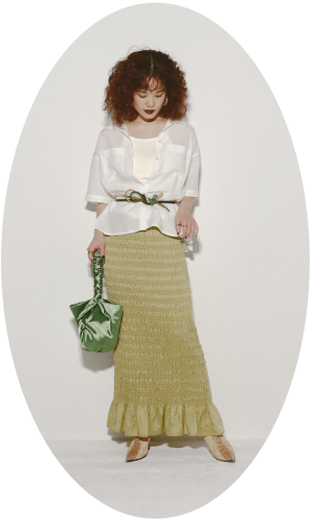 Ray BEAMS Spring & Summer 2021 Season Styling vol.2 Cozy & Chic, Conjunction And The New Age Strollers RB_April_Look No.5 Chieri Takachi
			BEAMS Machida Shop Staff 162(cm)