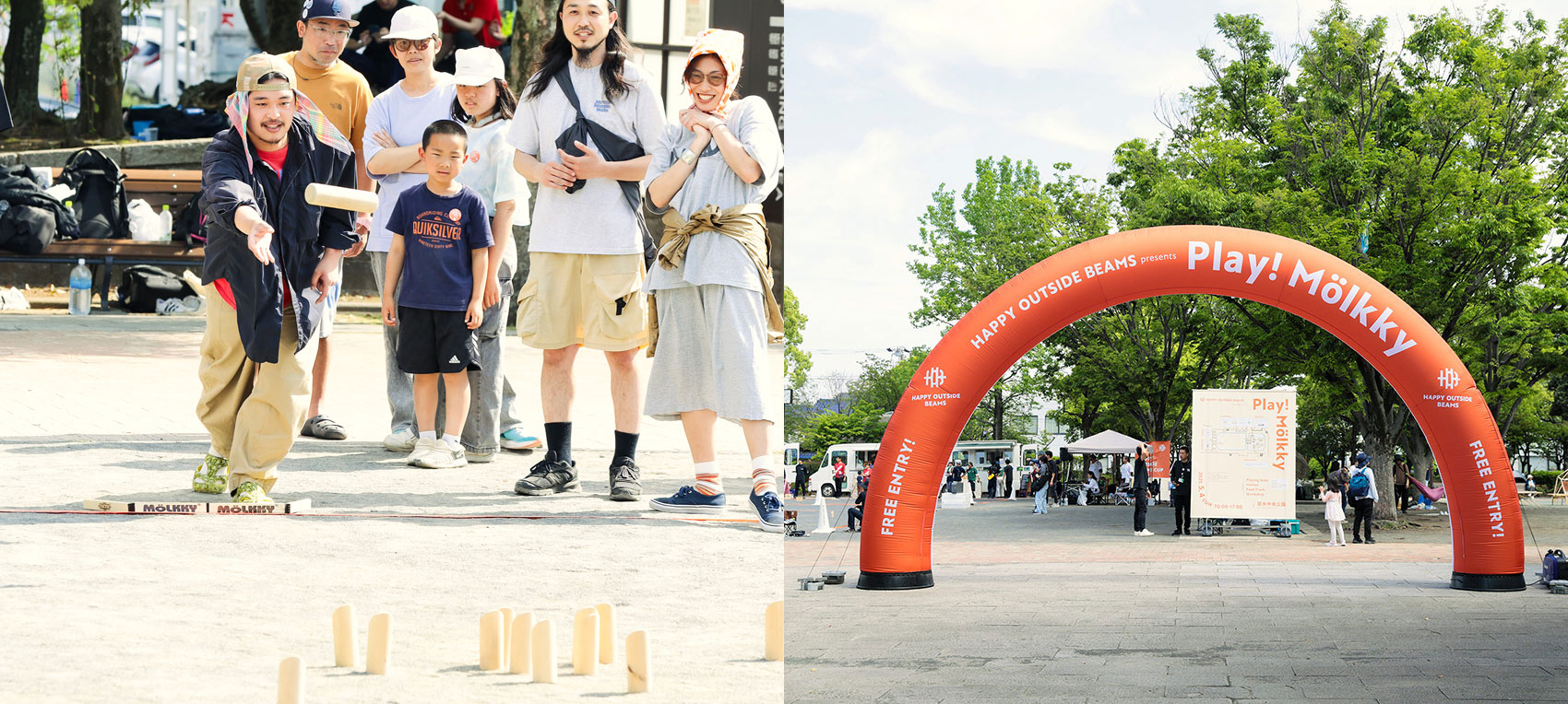 HAPPY OUTSIDE BEAMS_Play Mölkky in 厚木