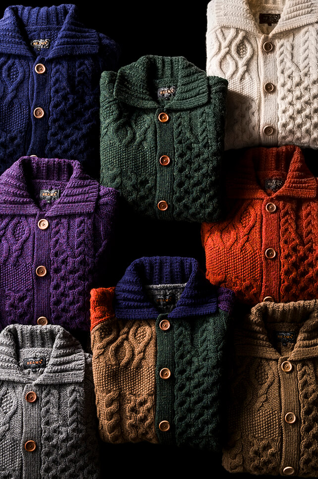 ビームス プラス〉のカーディガン アラン パッチワーク | BEAMSの百