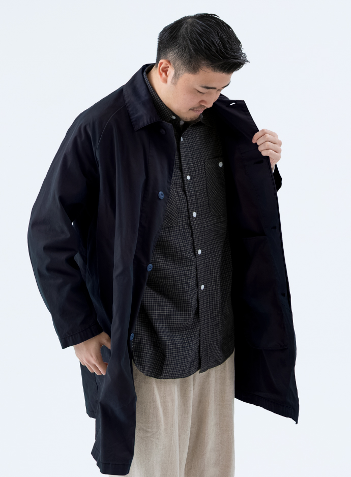 BEAMS PLUS 別注 REMI RELIEF ステンカラーコート BEAMS PLUS（ビームス プラス）【別注】REMI RELIEF / Balmacaan