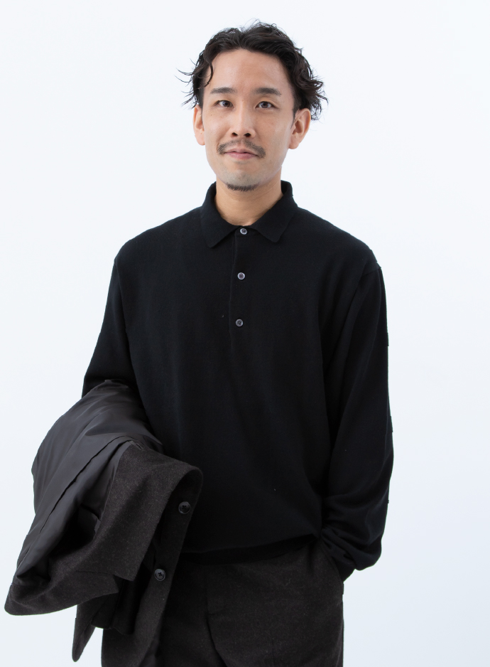 BEAMS ニットポロ BEAMS PLUS ニットポロ \"WASHI\" 2トーン オフホワイト ( XLサイズ