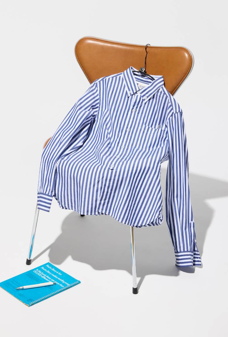 〈ビームス ボーイ〉のストライプシャツ