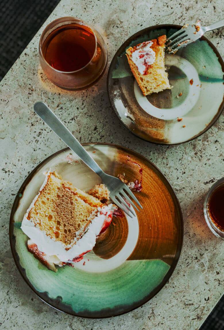 〈坂本浩二窯〉の別注7寸皿、5寸皿