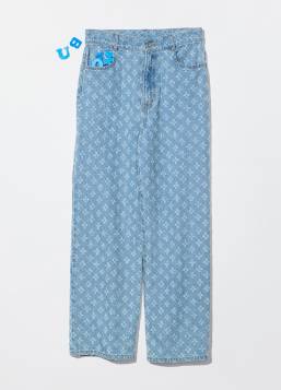 〈レイ ビームス〉のジャカードデニムパンツ