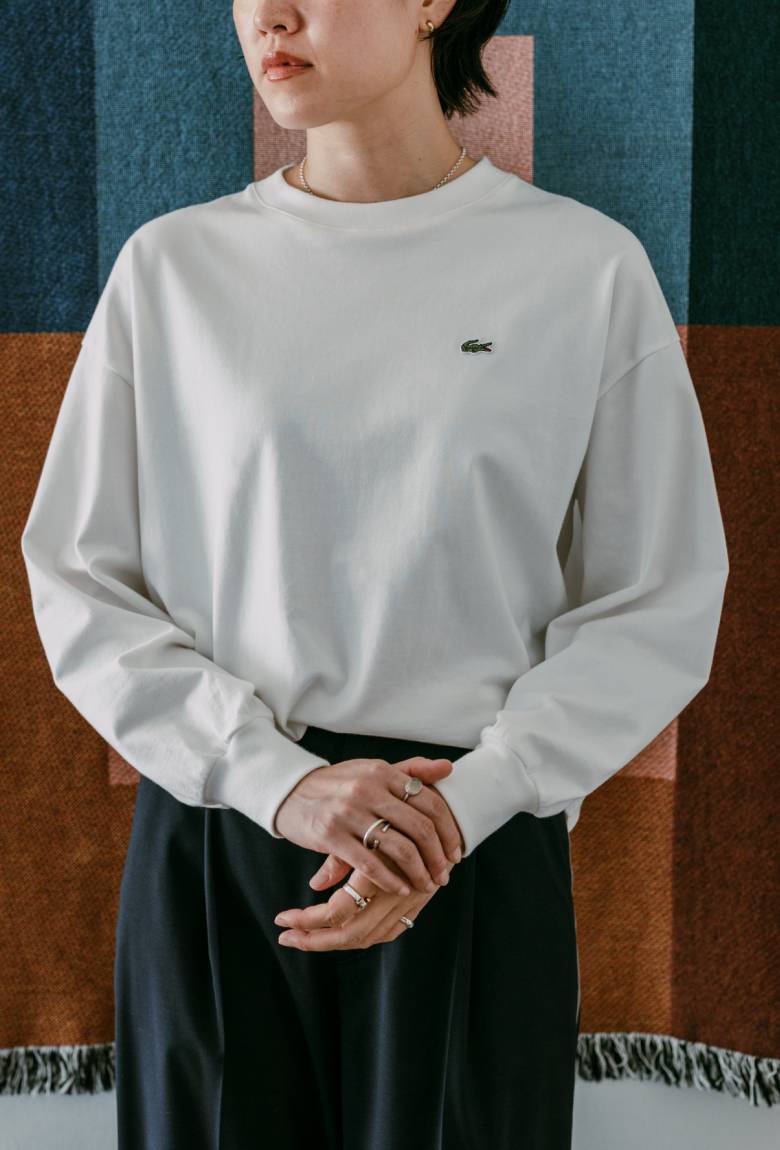 〈ラコステ〉の別注ロングスリーブシャツ