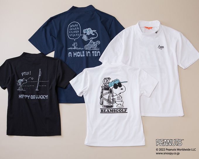 一番の贈り物 ビームスゴルフ スヌーピーTシャツ ネイビー ウエア(男性 