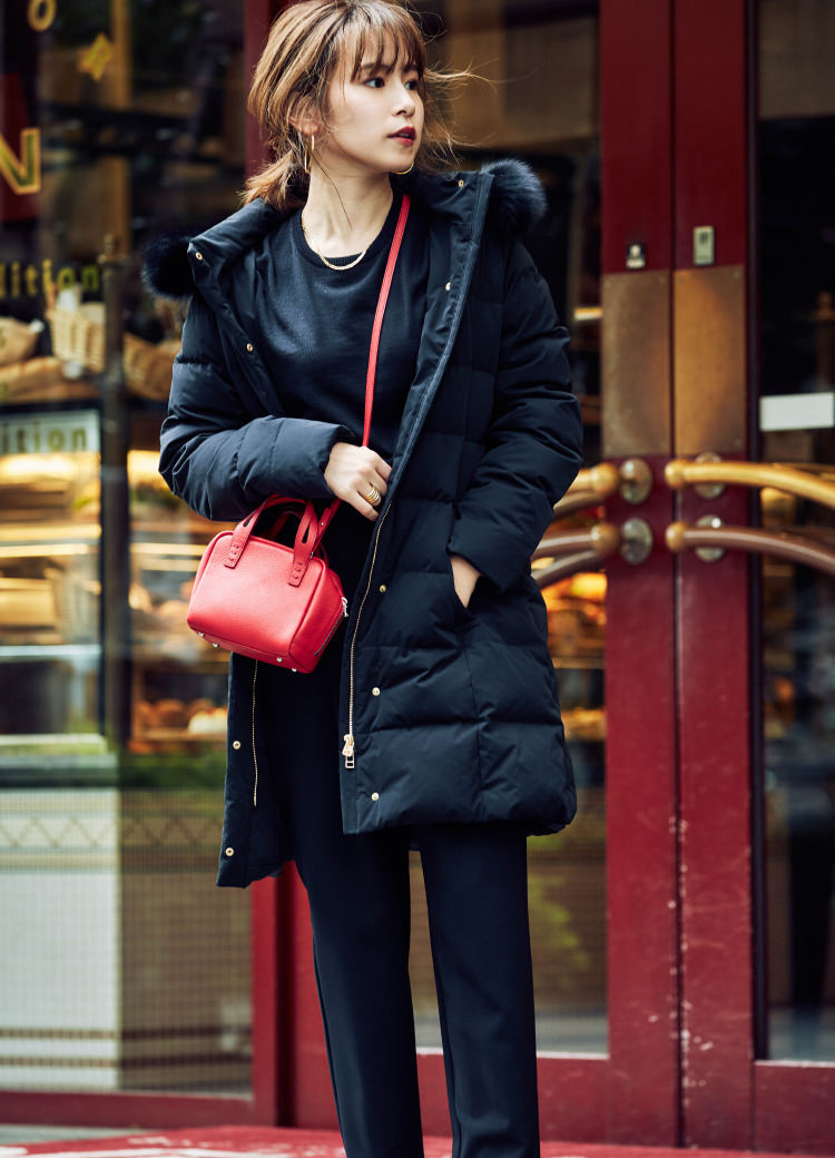 Demi-Luxe BEAMS - 極美品　Demi-Luxe BEAMS 黒　ダウンコート　ロングコート　ダウン Demi-Luxe BEAMS（デミルクス ビームス）MONCLER / HIRMA ロング