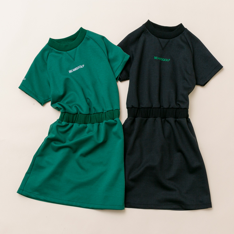 BEAMS GOLF ポロワンピース M ネイビー/グリーン BEAMS GOLF SPECIALITIES
