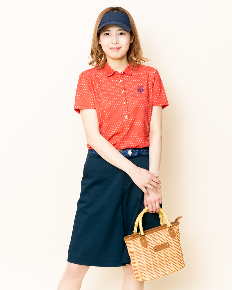 BEAMS GOLF ポロワンピース M ネイビー/グリーン BEAMS GOLF