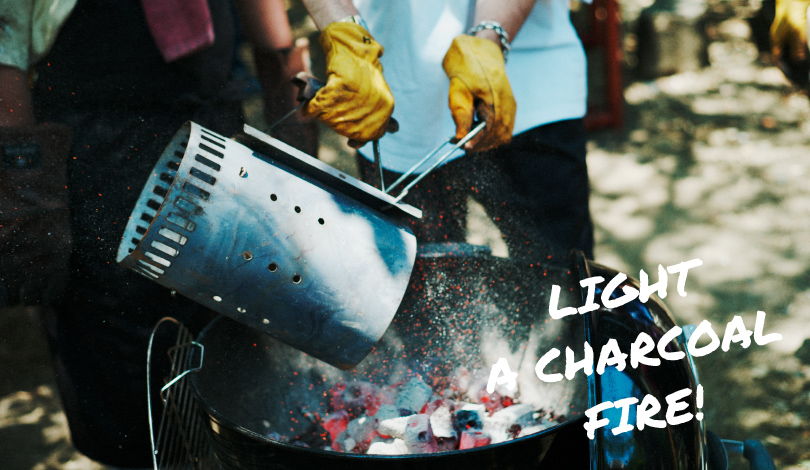 MAKE A CHARCOAL FIRE!!