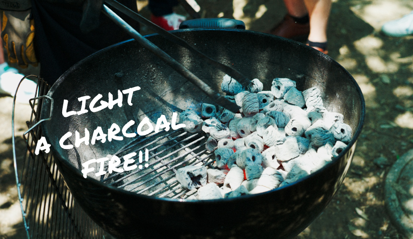 MAKE A CHARCOAL FIRE!!