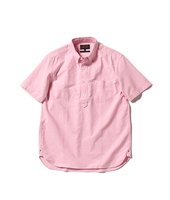 Beams Plus - Seersucker Pullover Short Sleeve Button Down Shirt in